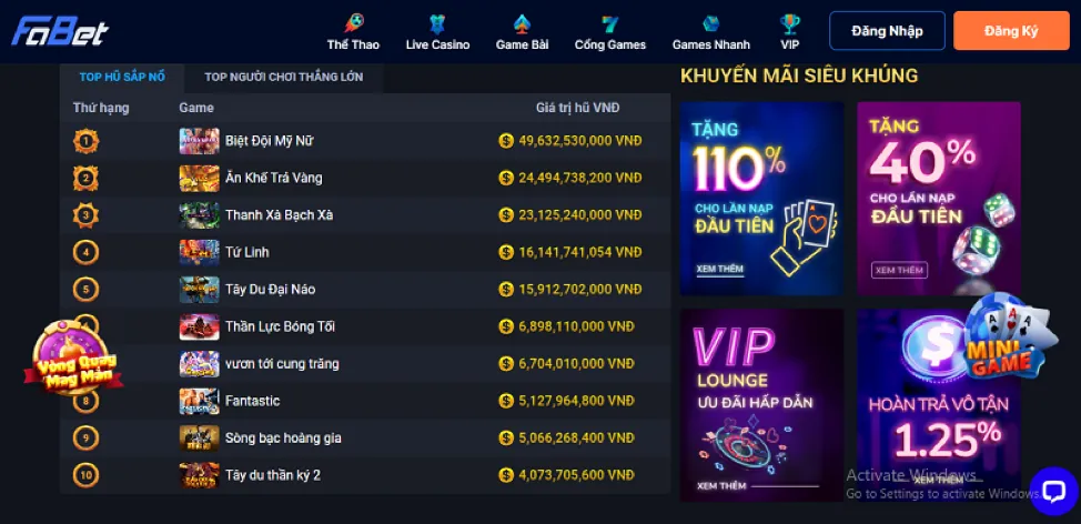Chương trình hoàn trả không giới hạn tại zbet68 win